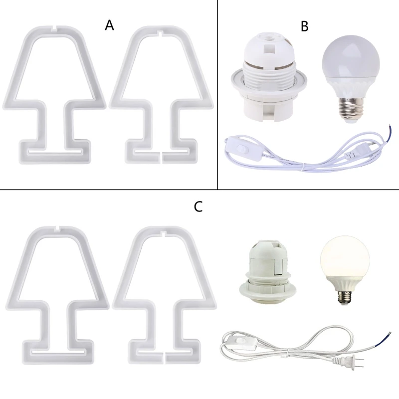 

Кристальная эпоксидная Настольная лампа «сделай сам», силиконовая форма, зеркальная фотоформа, настольная форма для поделок из смолы