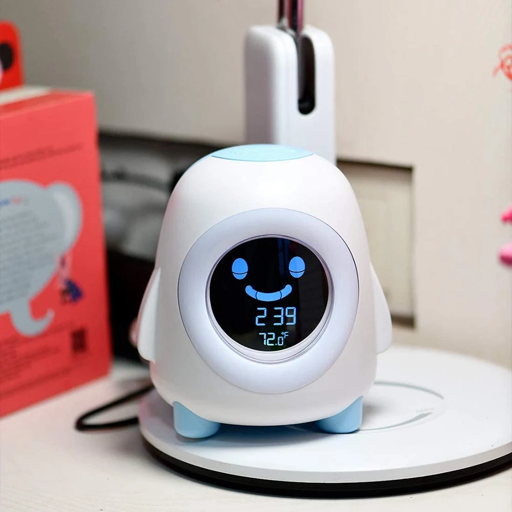 Kids Alarm Clock, Alarm Clock for Kids, Ready to Wake Up Sleep Trainer, Colorful Night Light, Nap Timer