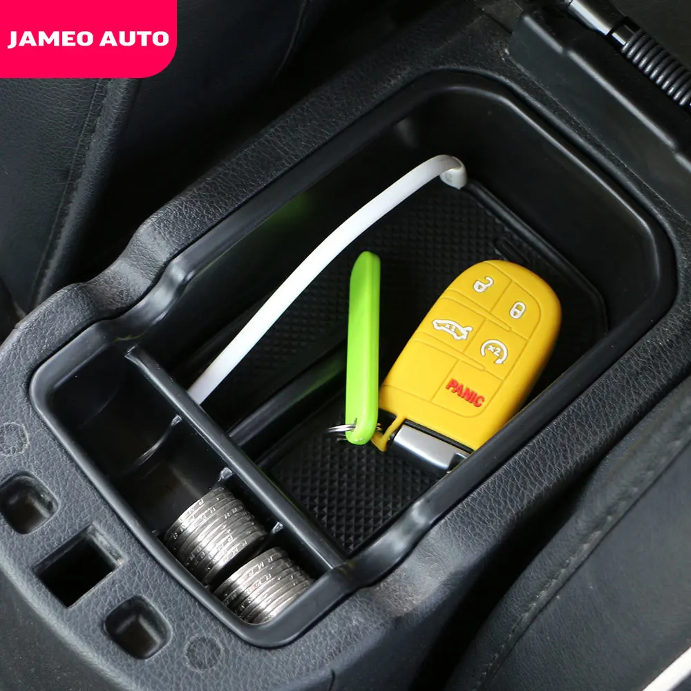 

Jameo Авто ABS с резиновым автомобильным подлокотником ящик для хранения в автомобиле интерьер перчаточный ящик для Jeep Compass 2th 2017 - 2020 аксессуары