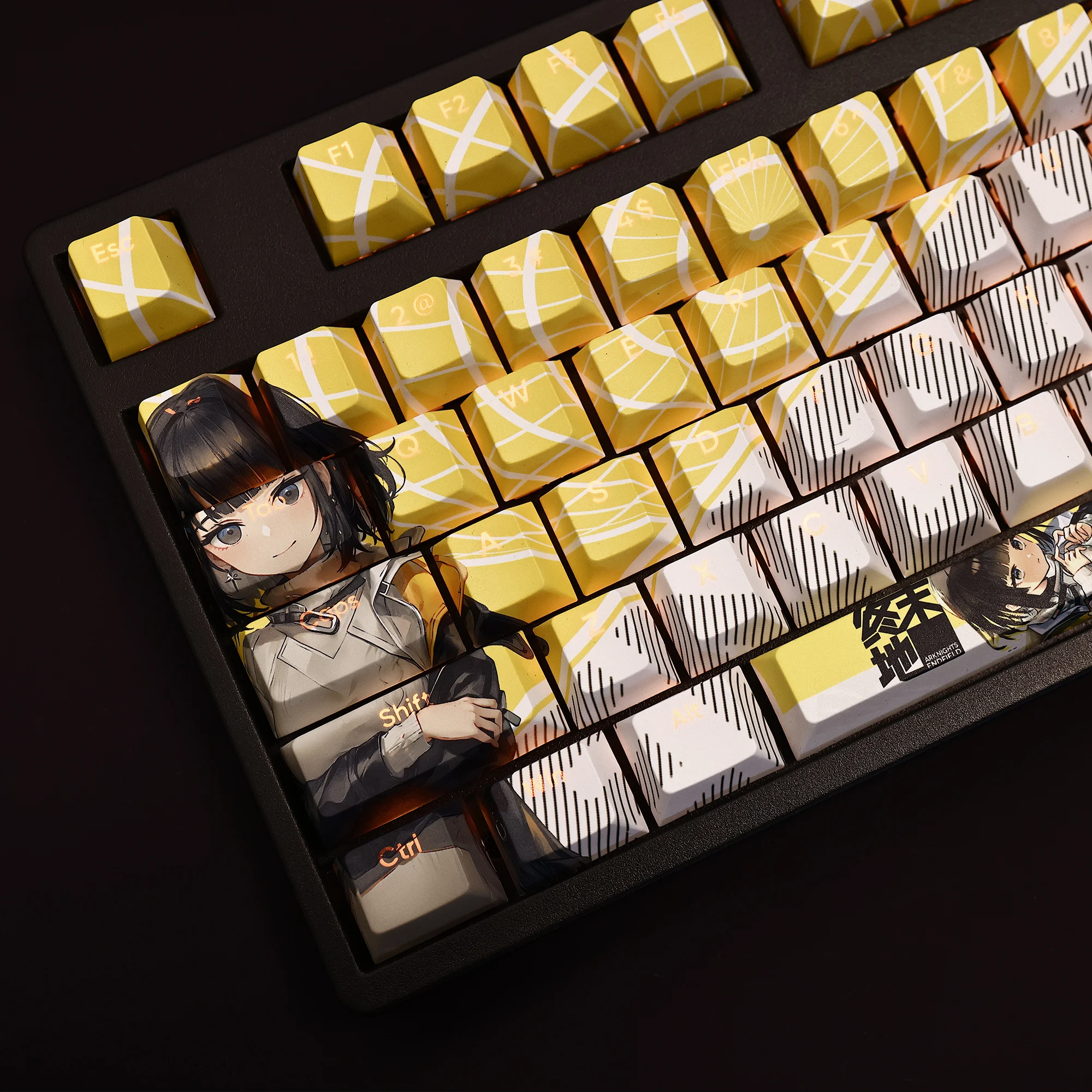 108 клавиш/набор Arknights Endfield PBT Keycaps Аниме игры Красота Девушка ключ шапки вишня