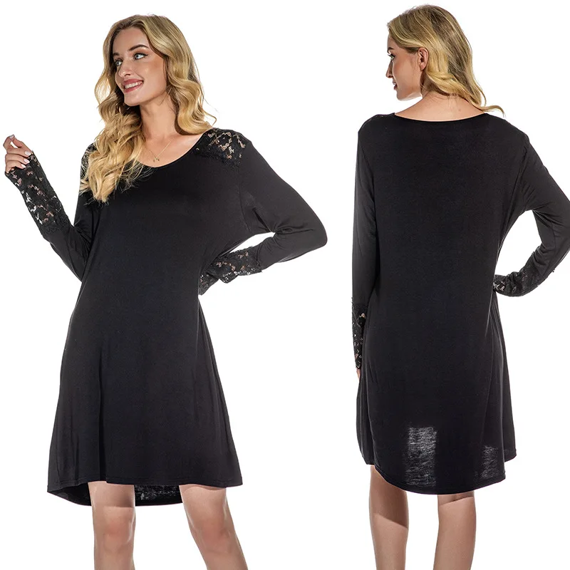 Весенне-осенняя одежда для сна с длинными рукавами женщин сексуальная ночная