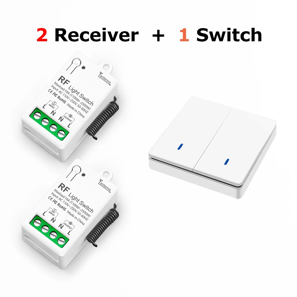 

Мини-выключатель света 433 МГц, беспроводной настенный выключатель 66, передача 50 м, радиочастотный модуль 110 В 220 В, для бытовой техники