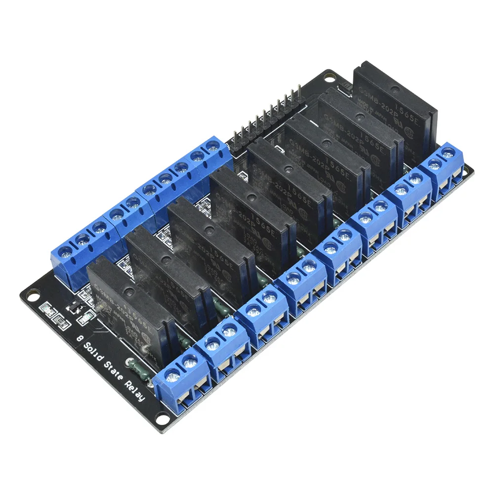 

Реле 5 В, 8-канальный SSR низкоуровневый твердотельный релейный модуль