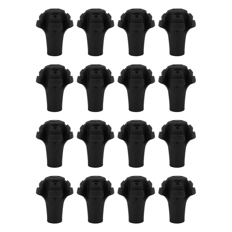 

16 Pack of Extra Durable Rubber Replacement Tips (Replacement Feet/Paws / Ferrules/Caps) for Trekking Poles