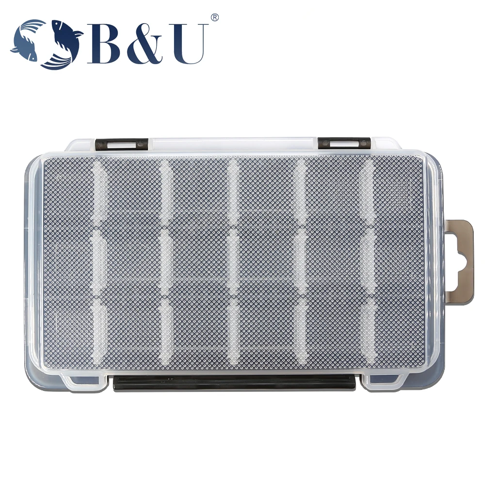 

B&U Fishing Tackle Box Lure Storage 12 Compartments Case Bait Lure Hook Accessories Box Storage High Strength Fishing Box
