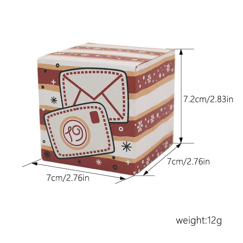 24 шт. Рождественский календарь коробка для конфет с обратным отсчётом Санта