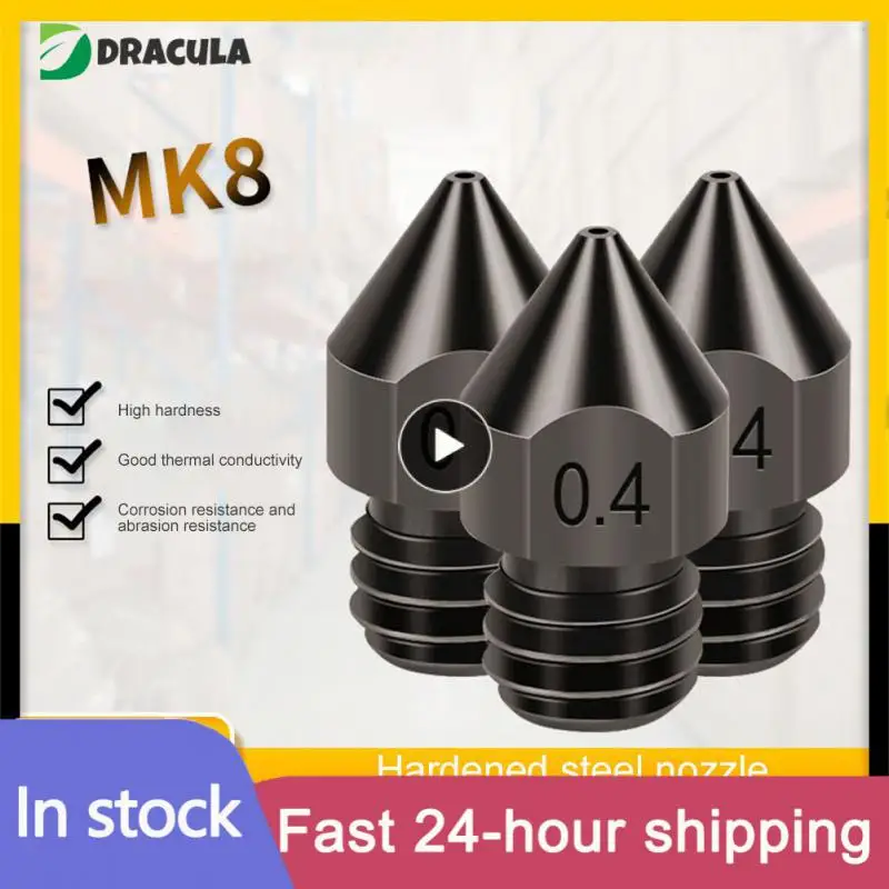 

1~10PCS MK7 MK8 Nozzle Super Hard Steel Mold Steel Corrosion-Resistant Extruder Threaded 1.75mm 3D Printer Nozzle for Ender3