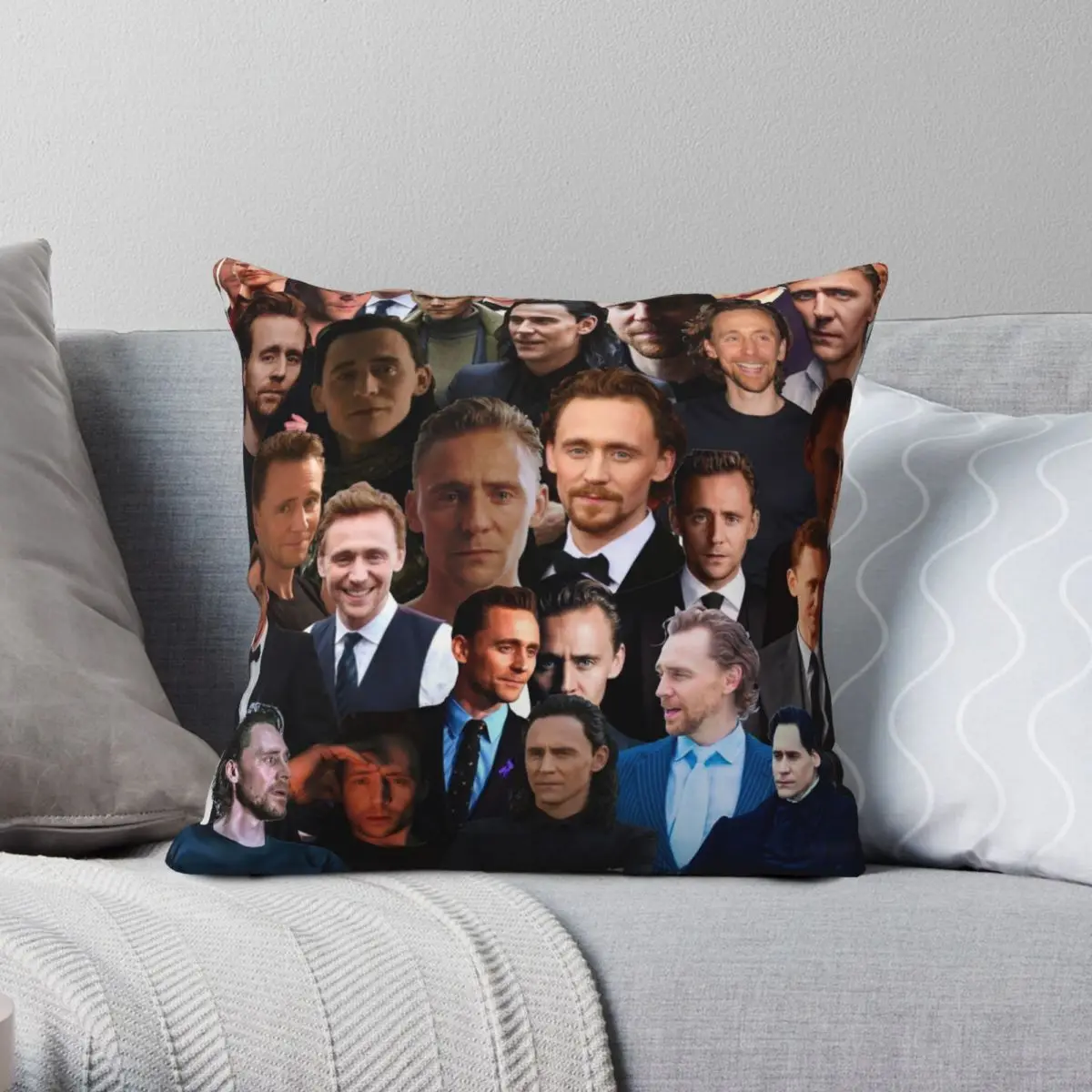 

Tom Hiddleston Photo Square Pillowcase Polyester Linen Velvet Printed Zip Decor Pillow Case Car Cushion Cover
