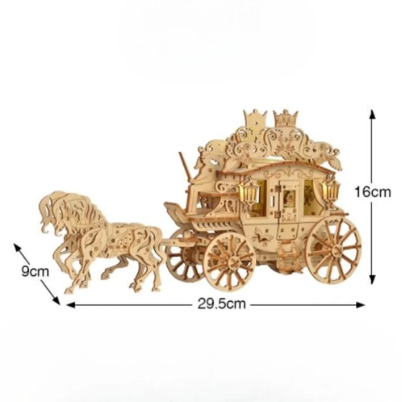 3D деревянная головоломка Rath Yatras набор моделей со светодиодной подсветкой наборы