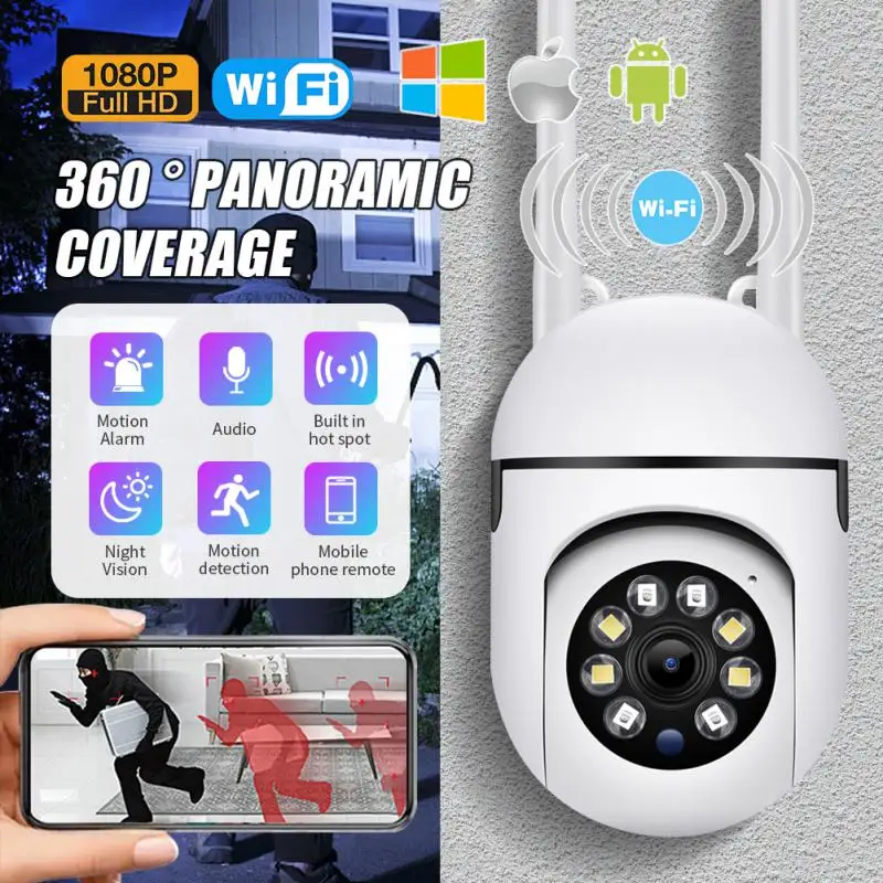 

360 Rotate Tracking Panoramic Camera Light Bulb Wireless Wifi PTZ IP Cam Remote Viewing Security Bulb Interface