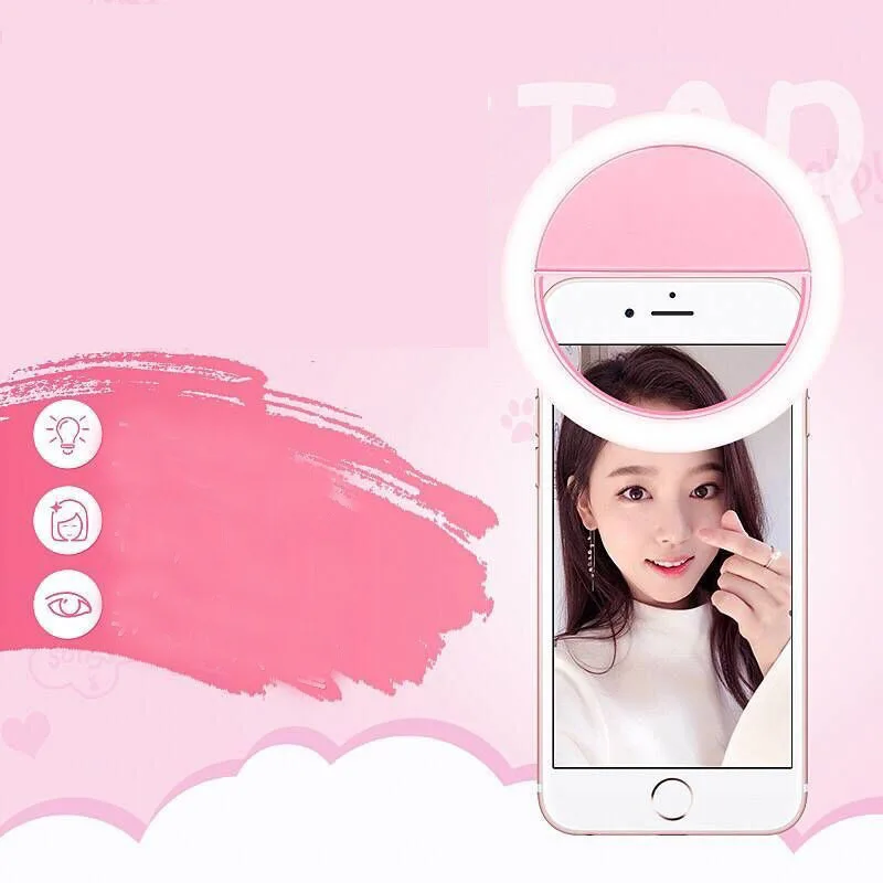 2 PCSRing Line Live Streaming Fill Light Mobile Phone Beauty Photography Luminaire Self Timer Charging USB | Электроника