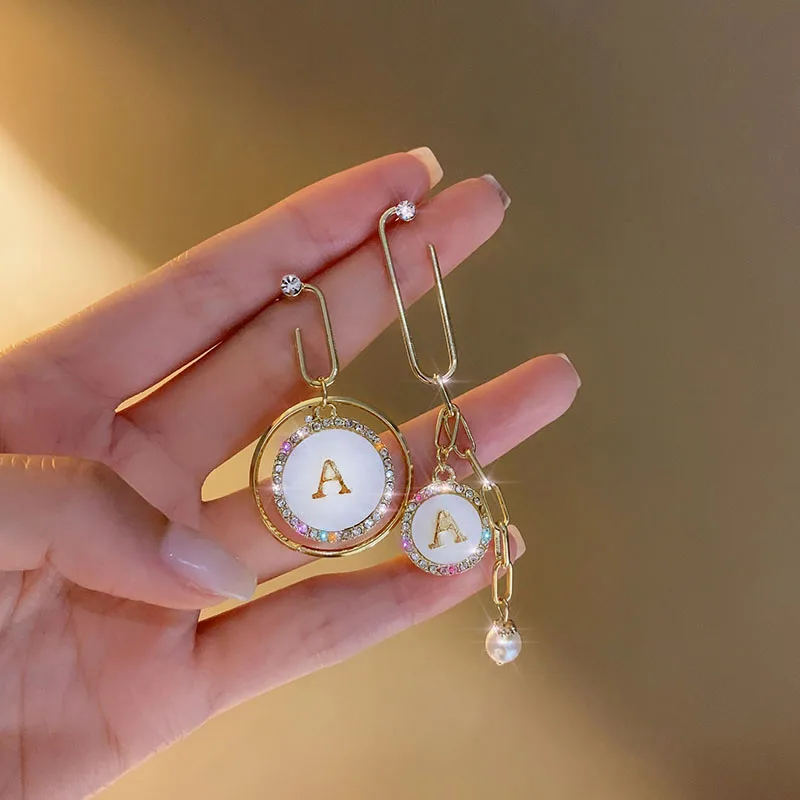 

Vintage Long Chain Tassel Earrings for Women Asymmetrical Gold Korean Fashion Crystal Statement Trend Luxury Jewelry Party Gift