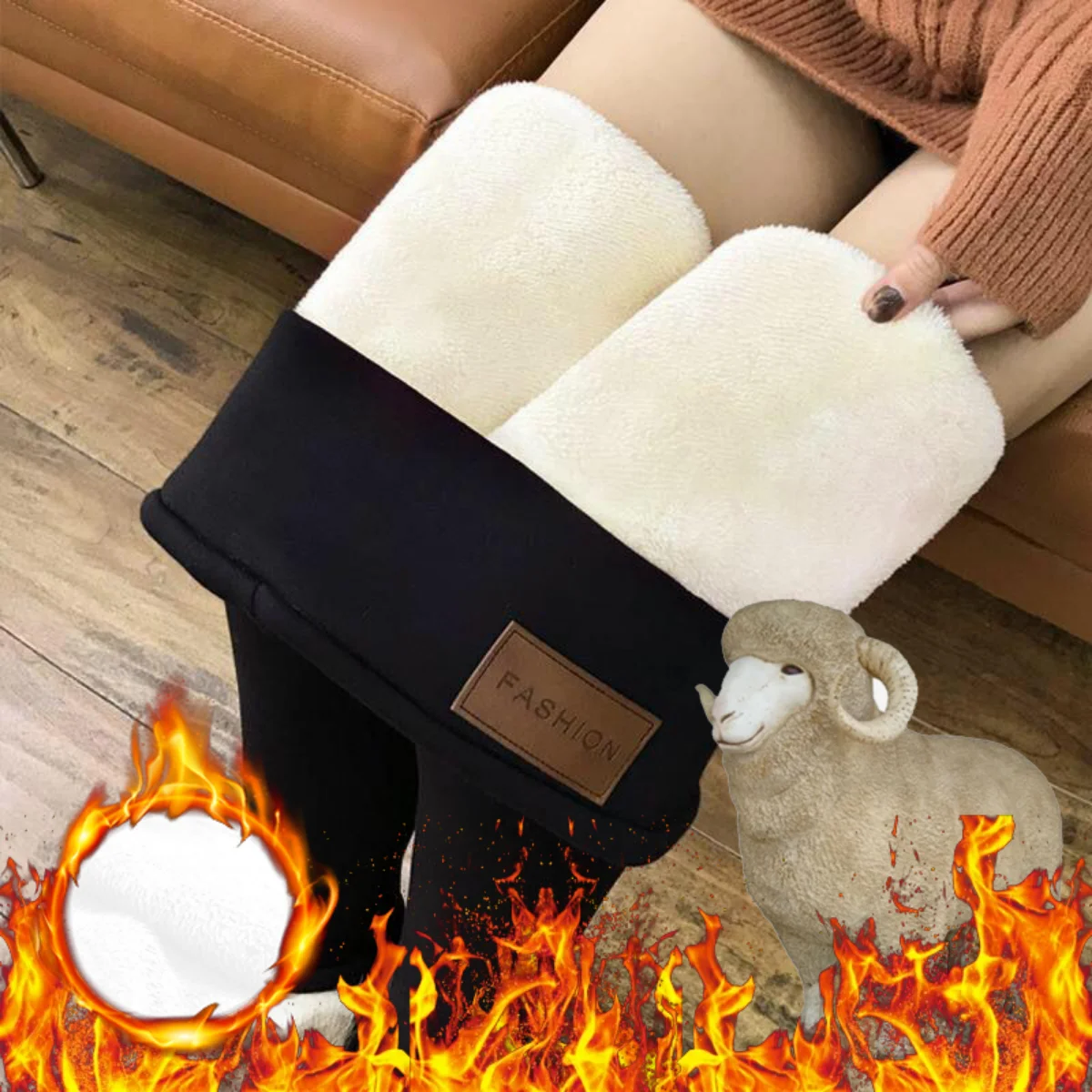 Купи Winter Warm Leggings Skinny Fitness Woman Pants Women Super Thick High Stretch Lamb Cashmere Leggings Lambwool leggings 2022 за 739 рублей в магазине AliExpress