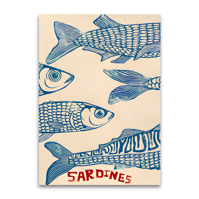 

Печать на холсте "Сардины"