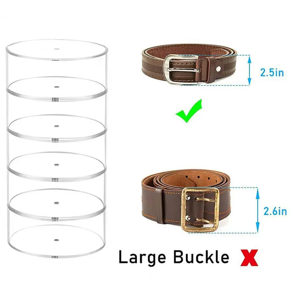 

Space-saving Belt Organizer Space-saving Acrylic Belt Storage Box Multi-layer Organizer for Belts Watches Jewelry Wall Belt