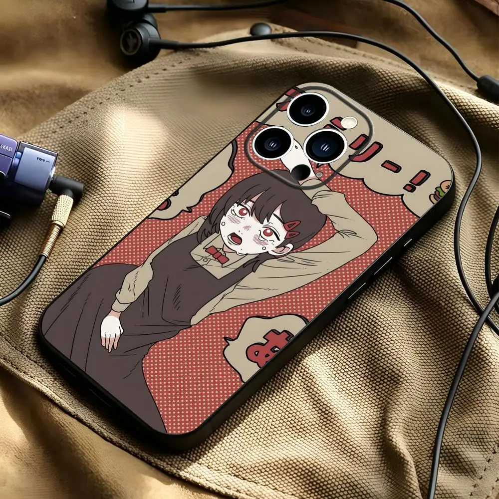 Фото Чехол для телефона Chainsaw Man Kobeni Higashiyama для iPhone 17 16 15 14 13 12 11 Plus Mini Pro Max, мягкий, черный, противоударный №2