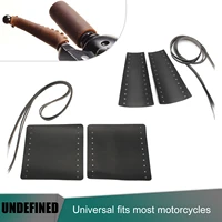 motorcycle hand grips cover brake clutch lever covers pu leather retro for harley indian honda cafe racer old school dirt bike
