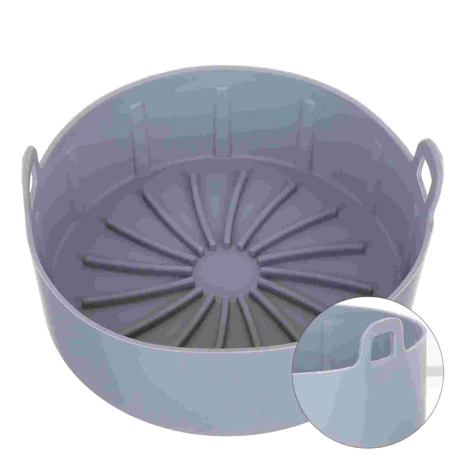 

Air Fryer Basket Silicone Reusable Pot Baking Grill Round Fry Replacement Kitchen Supply Frying Baskets Oven