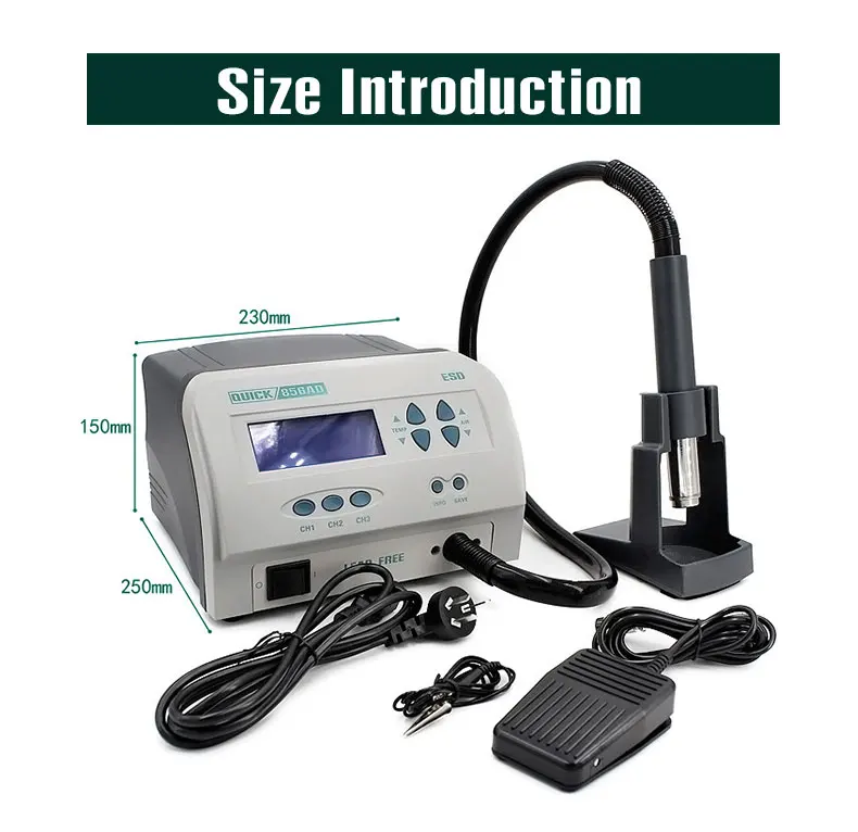 Паяльная станция QUICK 856AD 1300/220 В 110 Вт