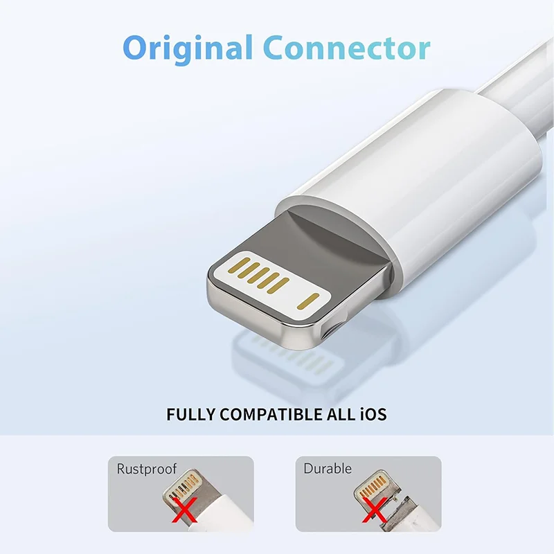USB-кабель KUTOU PD 15 Вт для Apple iPhone 14 13 11 12 Pro Max XR 7 8 Plus кабель USB C быстрой зарядки и даты