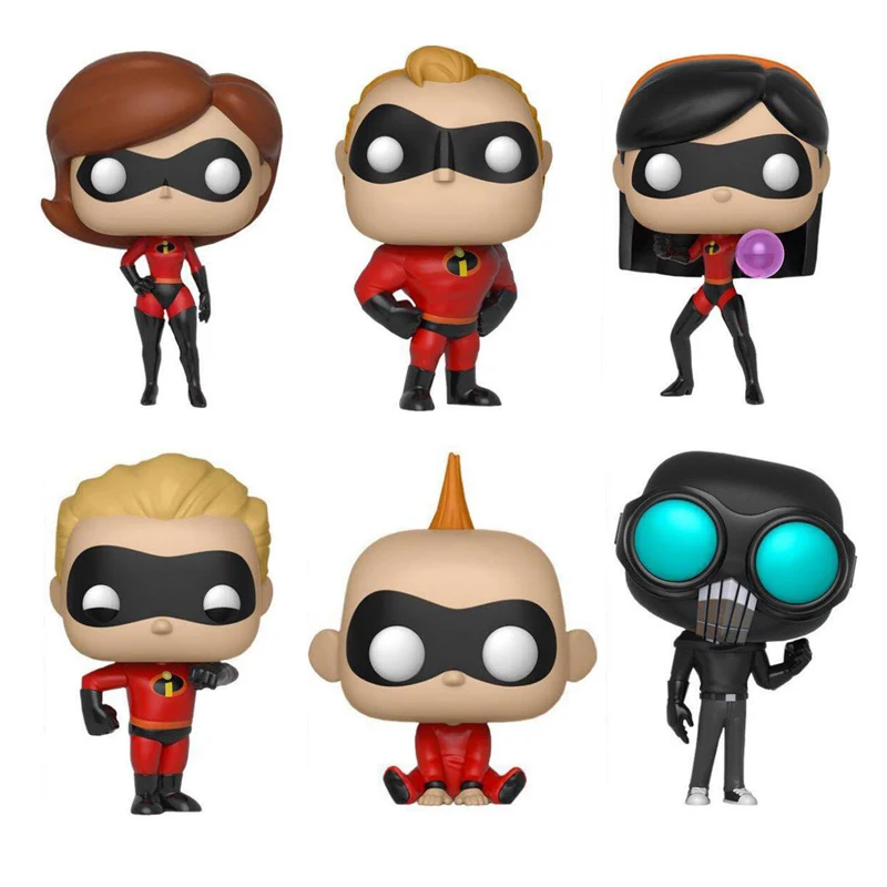 

New Pixar Movie the Incredibles 2 Character Superman Family Cute Vinyl Dolls Figure Toys