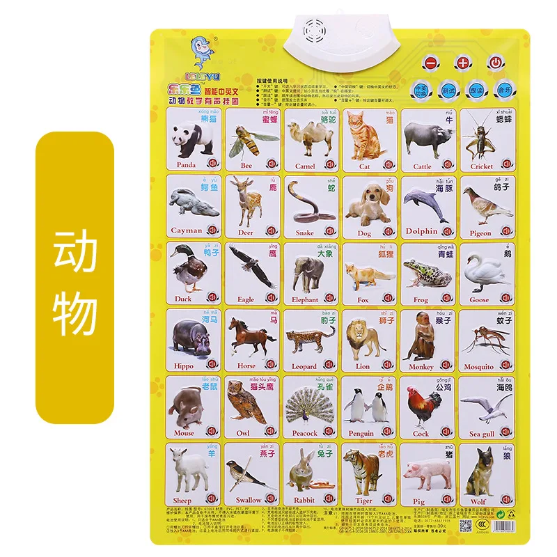 Детская настенная диаграмма Leleyu с выпуклым и вогнутым звуком познавательные