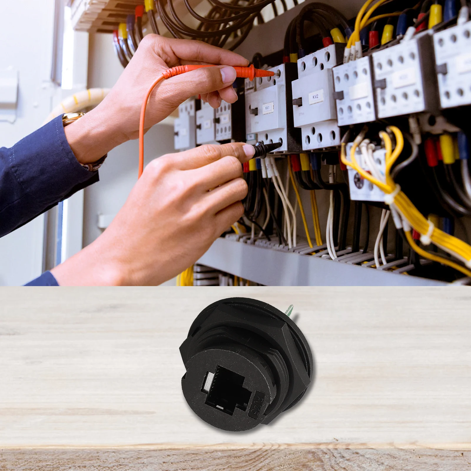 Водонепроницаемый разъем E16B FR6 PWF IP67 устойчивый к коррозии сетевой коммутатор с