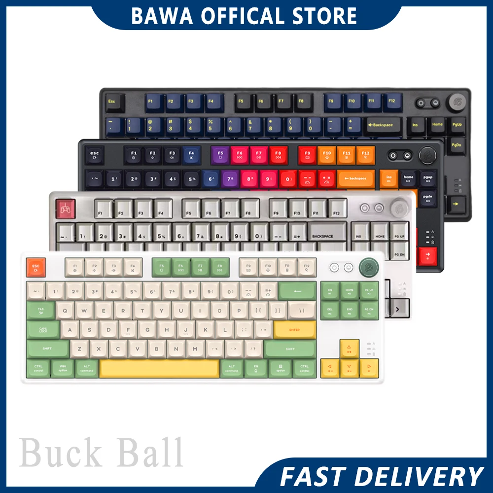 

Cidoo Abm084 Keyboard Tri Mode 87 Keys Gamer E-Sports Bluetooth Wireless Rgb Backlit Ttc Switch Accessory For Computer Man Gifts