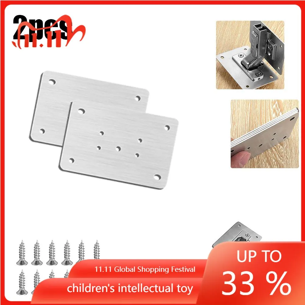 

2/4pcs Stainless Steel Hinge Repair Plates Cupboard Cabinet Wardrobe Window Door Hinge Repairing Fixing Tool Furniture Hardware