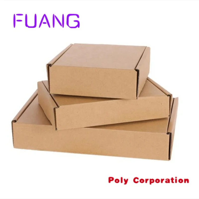 Bulk Cheap Custom Logo Blank Kraft Cardboard Paper Boxes for Packagingpacking box for small business.