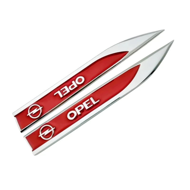 

Новинка, 1 пара, 3D металлическая эмблема Opel, наклейка с логотипом для Opel Astra Insignia Corsa Vectra, крыло, боковое лезвие, спортивный значок, аксессуары