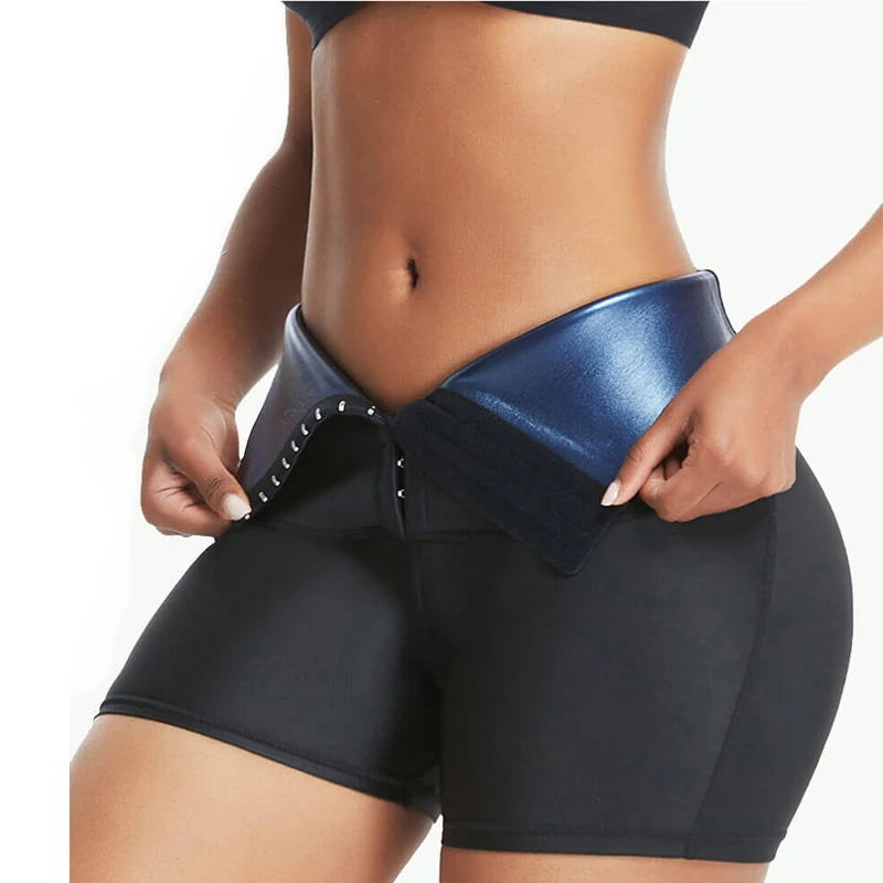 Neoprene Workout Sauna Shorts Tummy Control Sweat Waist Trainer Trimmer Belly Band Weight Loss Shorts Compression Body Shaper