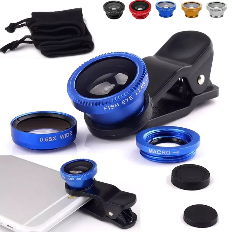 

Fish Eye Lens Wide Angle Macro Fisheye Camera Lens Kits with Clip for Mobile Phone Lenses Rybie Oko Makro Obiektyw Do Telefonu