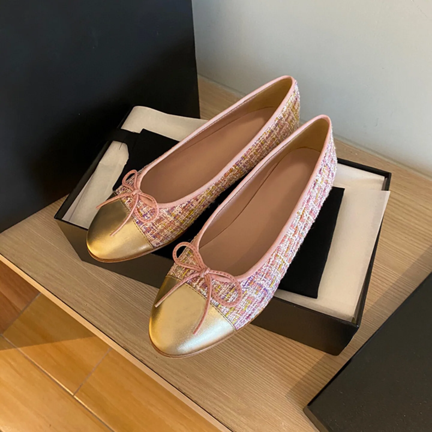 

Женские туфли с круглым носком, мягкие туфли на плоской подошве, с бантом