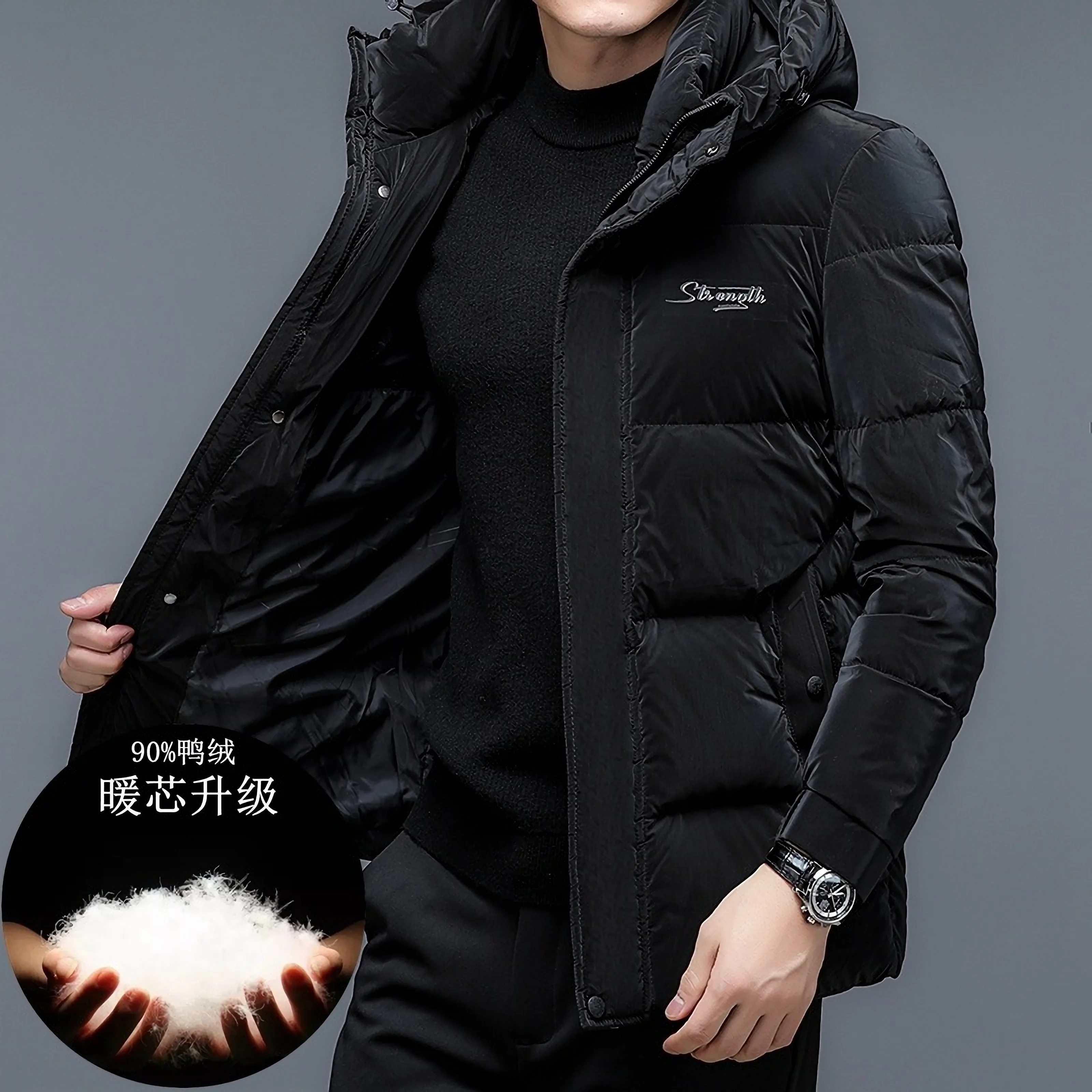 Winter Puffer Jacket Men Thicken Warm With Hoodie Parkas Coats Chaquetas Doudoune Homme Erkek Mont Puffer Jackets Ropa Hombre