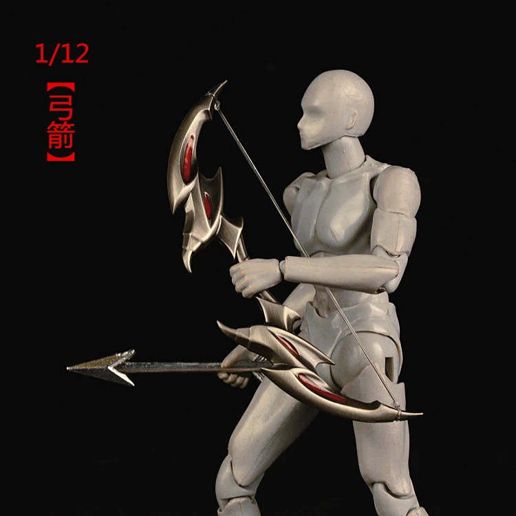 

1/12 Miniature Weapon Bow And Arrow Model Scene Props Fit 6 Inch Action Figure Soldier In Stock Collectible