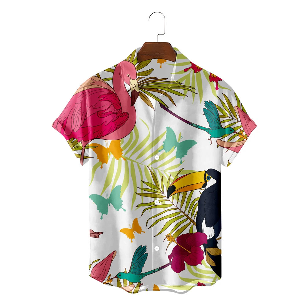 Unisex 2022 Summer Hawaiian Shirt Men 3d Animal Print Shirt Men And Women Cartoon Animal Pattern Short Sleeve Loose Breathable T