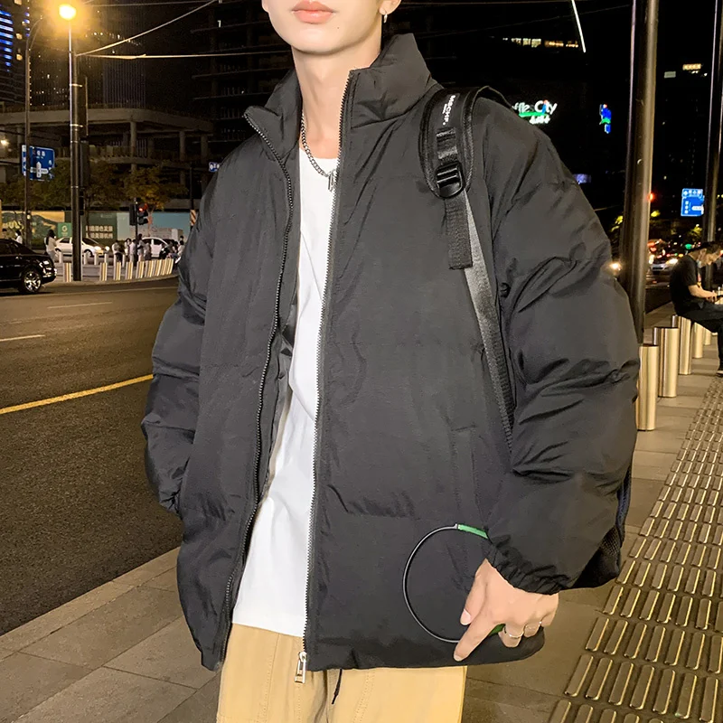 Winter Jacket Men Warm Fashion 4-color Casual Thickened Down Jacket Men Streetwear Loose Coat Mens Parker Large Size M-5XL