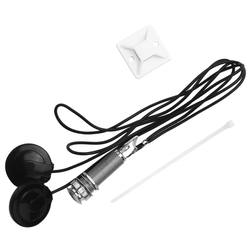 

5X 21-INCHES Wire Length 1/4 Inch Output Jack 2 In 1 Piezo Pickup Disc Transducer For Guitar Violin Ukulele(With Cover)