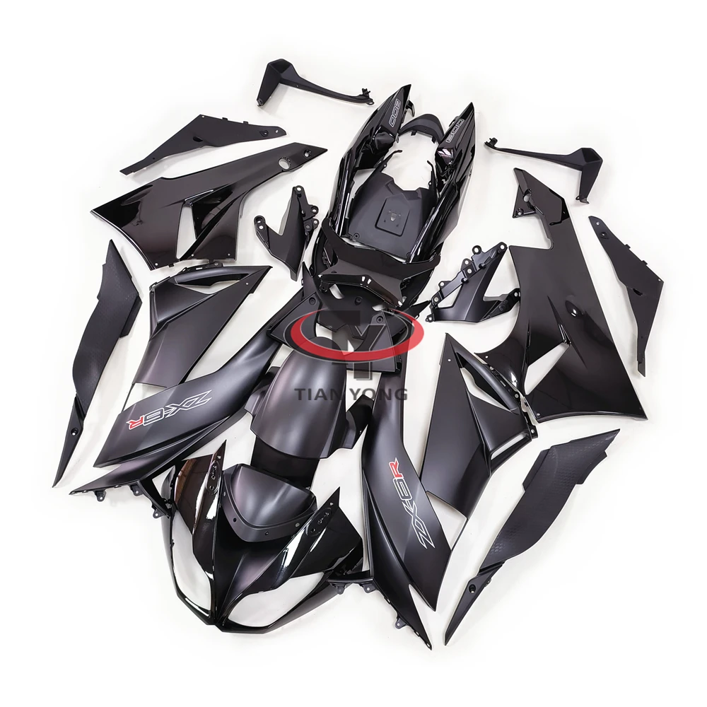 

Полностью матовый черный комплект обтекателей для кузова мотоцикла Kawasaki ZX6R 2009 2010 2011 2012, изготовление на заказ ZX 6R 636, обтекатель