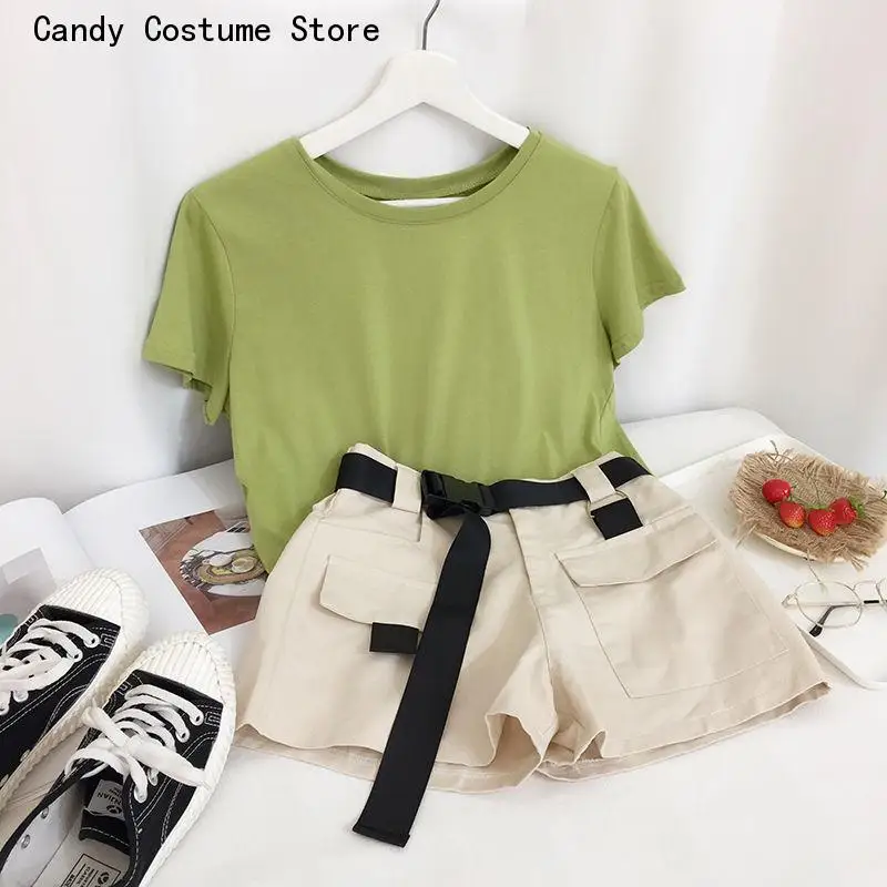 Women Streetwear Cargo Shorts Cool Fashion Summer Casual High Waist Clothes Korean Style Loose Cozy Ulzzang Students Daily Mujer