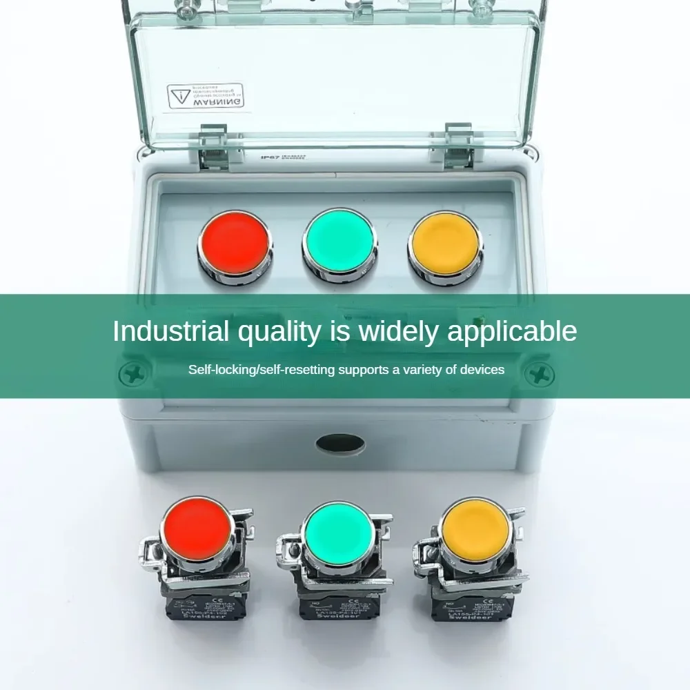 Кнопочный переключатель мгновенного автоматического сброса XB4 плоский с высокой