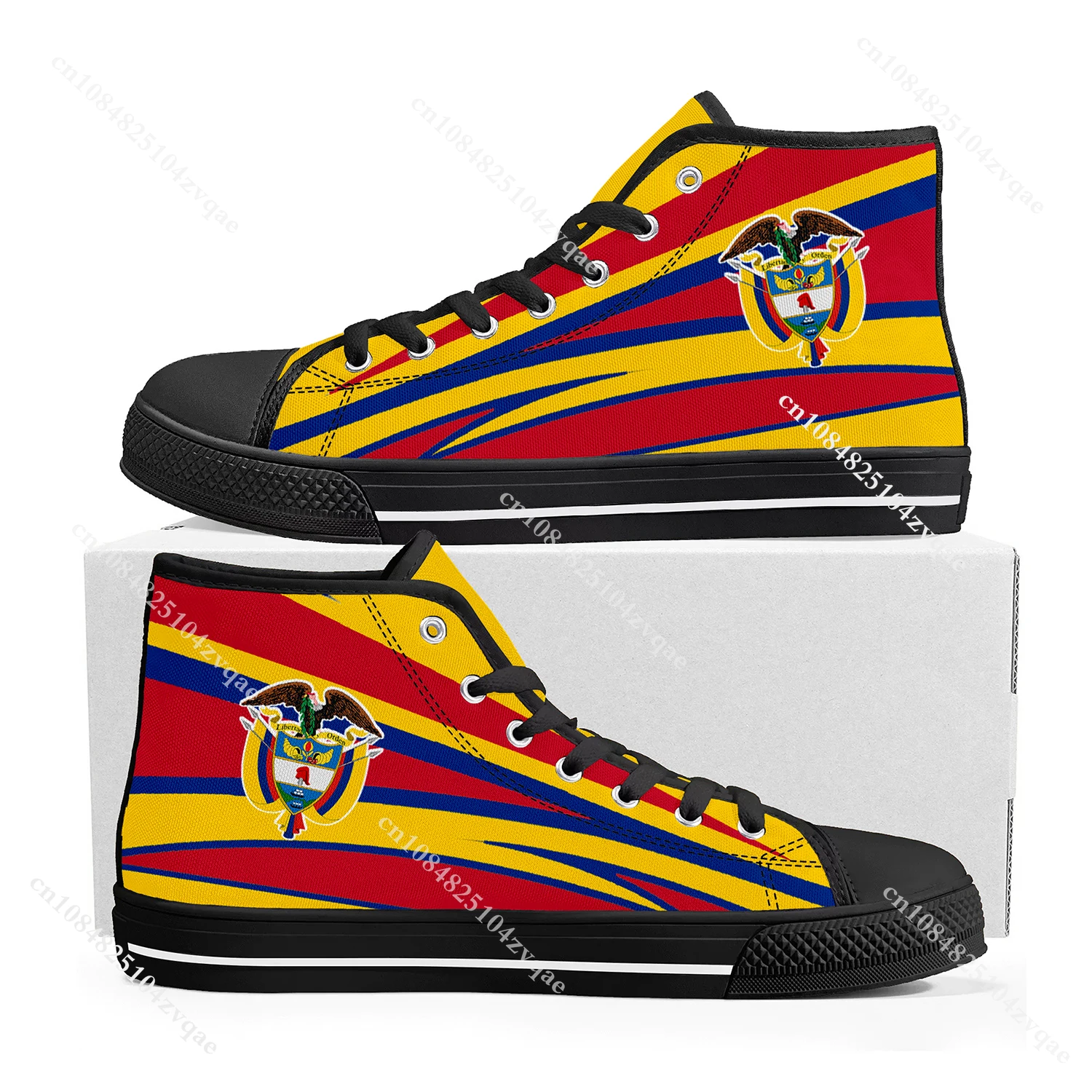 Флаг Колумбии Bogota высокие кроссовки высокого качества мужские и женские