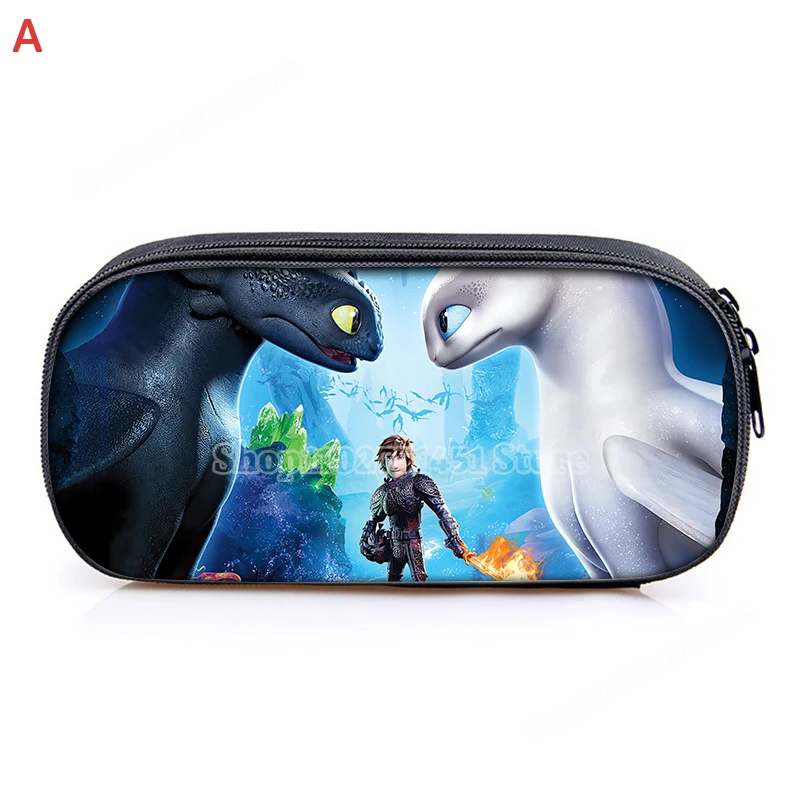 Беззубый пенал с драконом кавайный мультяшный изображением поезда дракона сумка