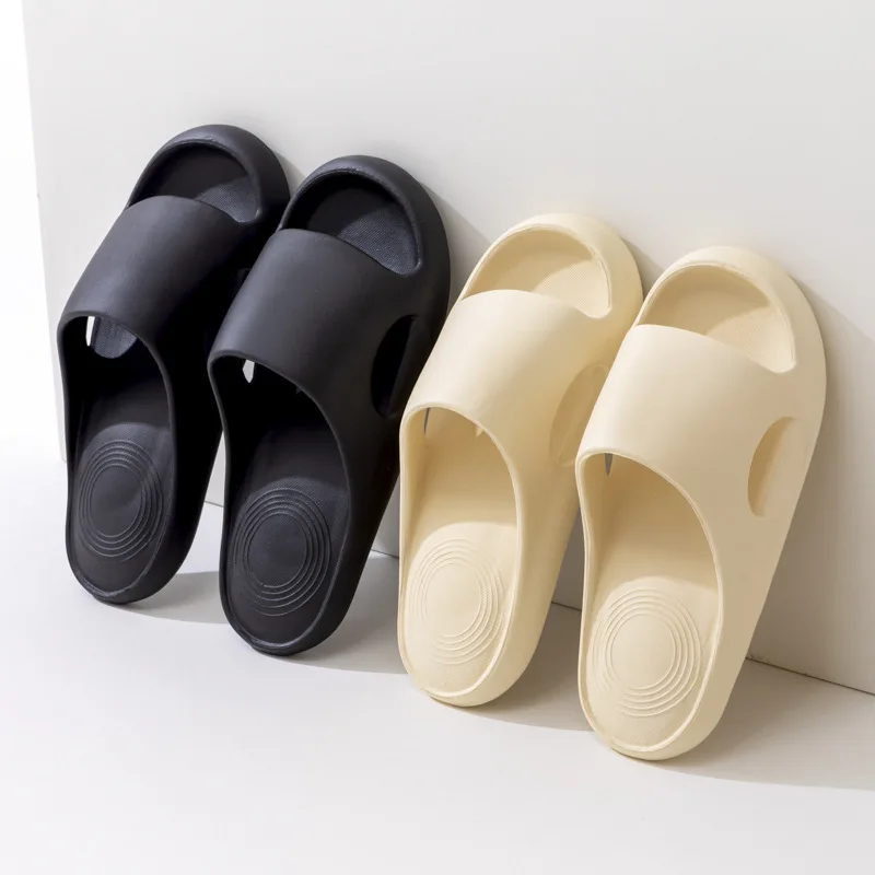 Breathe Women's Home Slippers Soft Shoes White Women's Slippers Non-slip Comfortable Men Shoe Indoor