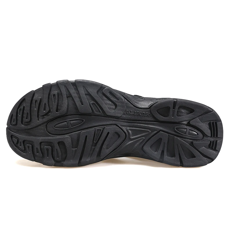 HUMTTO Summer Beach Sandals for Men Outdoor Water Sneakers Leather Hiking Camping Climbing Aqua Shoes Breathable Mens Sandals