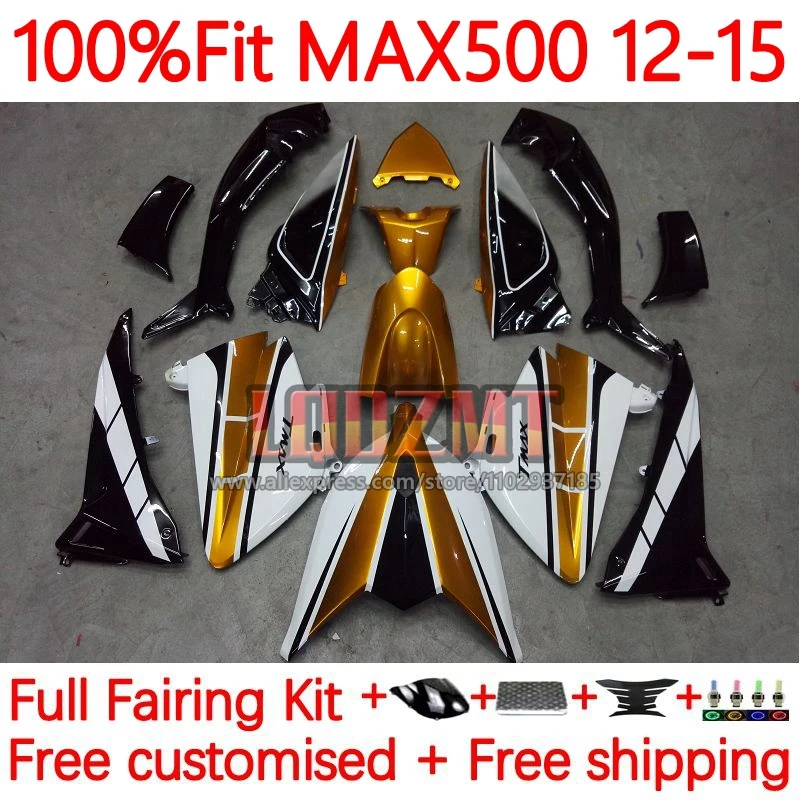 

Injection White gold Fairing For YAMAHA MAX-500 TMAX500 TMAX T MAX 500 MAX500 2012 2013 2014 2015 T-MAX500 12 13 14 15 33No.14