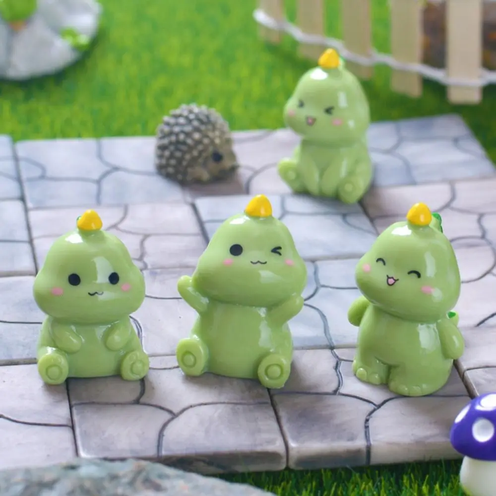 Cartoon Mini Dinosaur Ornament Simulation Cute Figurines Miniature DIY Resin Crafts Statue