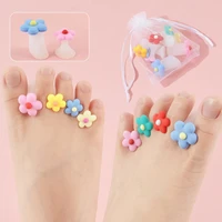 8pcspack silicone toe separator cute soft pedicure finger divider for manicure care nail art tool flowercandyheart nail salon