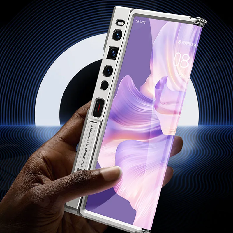 Чехол-подставка из алюминиевого сплава с магнитной рамкой для Huawei Mate XS 2 складной